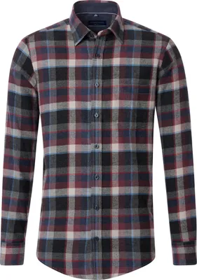 Immagine prodotto di CASAMODA camicia di flanella uomo manica lunga Kent Comfort antracite a scacchi XXL