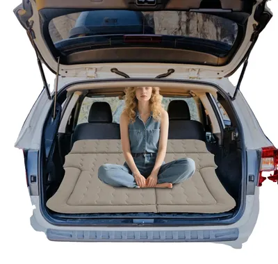 Produktbild von Aufblasbares Auto-Bett, 1,74 x 1,26 m, unterstützt 300 kg, DC 12V elektrische Pumpe, kompakte Aufbewahrung, langlebiges Flockmaterial