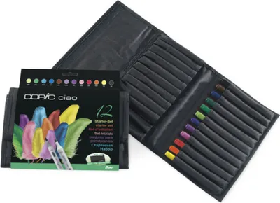 Produktbild von Copic Ciao Set Grafikmarker im Wallet - Starter-Farben - Nachfüllbar mit Copic Ink - 12Stk