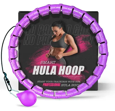 Zdjęcie produktu dla Obręcz do hula hop - Obciążona - 22 do 44 cali - Regulowana - Obręcz do hula hop z licznikiem - Ćwiczenia fitness i odchudzanie