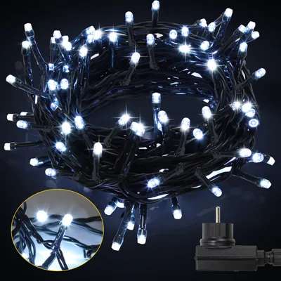 Zdjęcie produktu dla Jopassy 20M łańcuch świetlny LED, 8 trybów świecenia, wodoodporny, do wnętrz, na Boże Narodzenie, wesele, imprezę, dekoracja ogrodowa, 200 diod LED, światło zimnobiałe