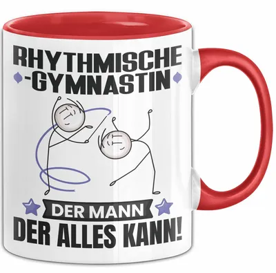 Produktbild von RhythmischeGymnastin Tasse Geschenk für RhythmischeGymnastin Der Mann Der Alles Kann Geschenkidee zum Geburtstag (Rot)