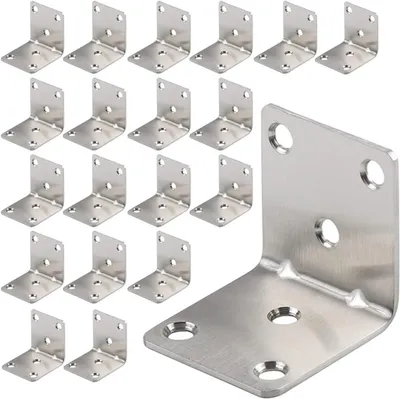 Immagine prodotto di Set di 20 staffe angolari da 50x50 mm per giunzioni in legno