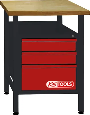 Image de KS TOOLS Etabli avec 3 tiroirs, H840xL600xP600mm ( 865.0010 )