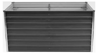 Produktbild von Metall Hochbeet Pflanzkübel für Garten, Terrasse und Balkon 160 x 80 x 77 cm Grau