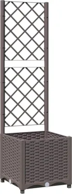 Produktbild von Pflanzkübel mit Rankgitter Braun 40x40x136 cm PP