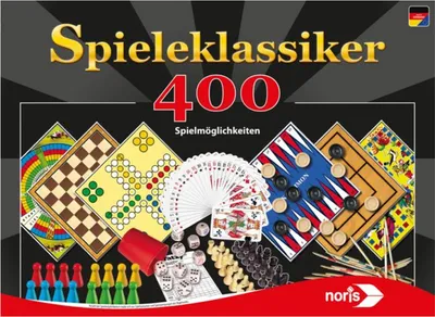 Immagine prodotto di Noris Spieleklassiker, Spielesammlung, Brettspiel, Familien, Spiel, 400 Spielmöglichkeiten, 606111688