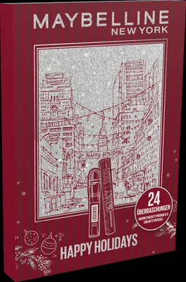 Produktbild von Beauty Adventskalender für Frauen 2026 Maybelline New York 24 Türchen Kosmetik und Pflege Beauty Überraschung Geschenk für Sie Weihnachtskalender