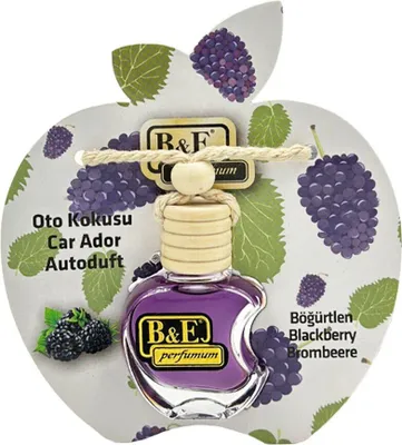 Zdjęcie produktu dla B&E Odświeżający zapach samochodowy odświeżacz powietrza do samochodu - dozownik przyjemnego zapachu do samochodu jeżyna