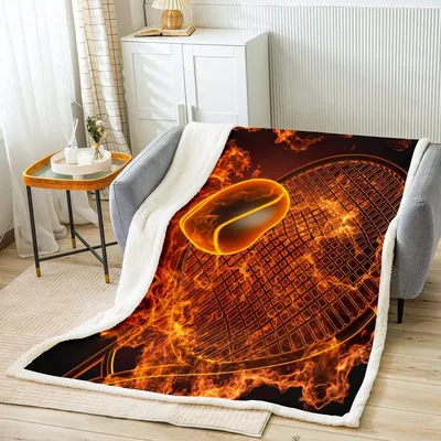 Imagen del producto de Manta de forro polar con diseño de pelota de tenis para mayor comodidad