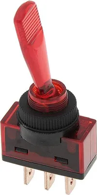 Obrázok produktu pre Osvetlený Vypínač Asw-13 Červený Zapnuté-Vypnuté