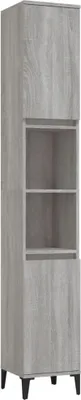 Image de vidaXL Armoire de salle de bain Gris Sonoma 30x30x190 cm Bois composite