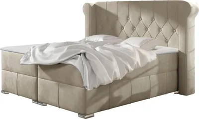 Produktbild von MIRJAN24 Boxspringbett Massimo, Stilvoll Kopfteil, Doppelbett mit zwei Bettkästen (Magic Velvet 2201, Größe: 180x200 cm)