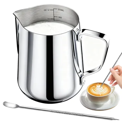Milchkännchen 350 ml Edelstahl Handheld Aufschäumkännchen