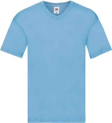 Produktbild von Fruit of the Loom 61-426-0 | Herren Original V-Neck T - Farbe: Sky Blue - Größe: L