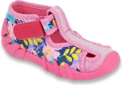 Produktbild von BEFADO Mädchen Hausschuhe Flamingos Klettverschluss Rosa 25