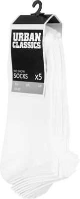 Obrázek produktu pro Ponožky Urban Classics No Show Socks 5-Pack white - 47–50
