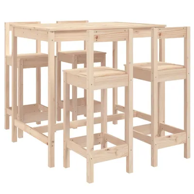Produktbild von vidaXL 5-tlg. Gartenbar-Set Massivholz Kiefer