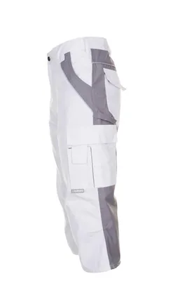 Produktbild von Planam Dreiviertel-Hose Plaline Gr. 2XL reinweiß/zink