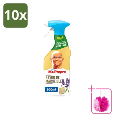 Produktbild von 10 x Mr. Proper Allesreiniger Spray - Marseille Seife und Lavendel - 500 ml - Sparpackung - 10 Stücke