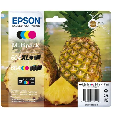 Produktbild von Epson Multipack 4-colours 604 XL Black/Std. CMY, High (L) Yield, Schwarz, Cyan, Magenta, Gelb, 8,9 ml, 2,4 ml, 1 Stück(e), Multipack