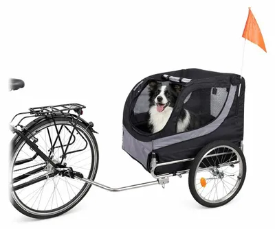 Produktbild von hundeanhänger für Fahrrad - fahrradanhänger Hunde - Flamingo Tybalt schwarz - A: