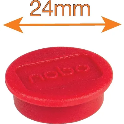 Produktbild von Nobo 1915293, Tafelmagnet, Rot, 24 mm, 16 mm, 24 mm, 120 mm