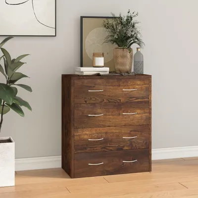 Zdjęcie produktu dla vidaXL Komoda z 4 szufladami 60x30,5x71 cm dąb wędzony