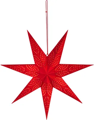 Produktbild von Weihnachtsstern 60 cm Brubaker LED Papier zum Aufhängen Adventsstern Deko