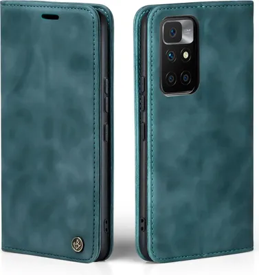 Produktbild von Handy Hülle für Xiaomi Redmi 10 Klapphülle Bookcase Flip Cover Handy Tasche Etui Farbe: Petrol