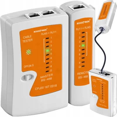 Obrázok produktu pre Tester káblov RJ45/RJ11 Bigstren 22166