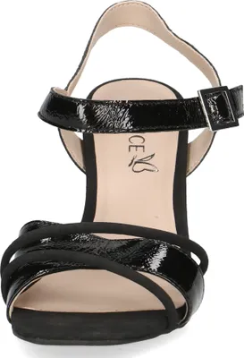 Produktbild von Caprice Damen Sandale Schnalle Leder Sandalette Karreé 9-28310-42, Größe:36 EU, Farbe:Schwarz