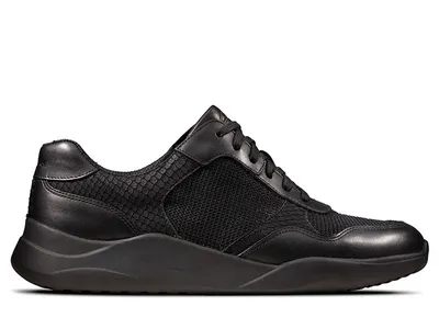 Zdjęcie produktu dla CLARKS Damskie Sift Lace czarne skórzane niskie buty 35,5