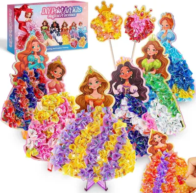 Produktbild von Bastelset für Prinzessinnen, geeignet für Kinder ab 5 bis 10 Jahren, Geschenk für Mädchen, Spielzeug für Kinder im Alter von 5 bis 10 Jahren, Bastelaktivitäten für Kinder im Alter von 5, 6, 7, 8, 9 und 10 Jahren