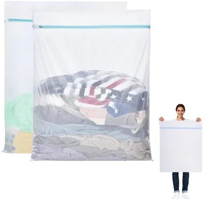 Produktbild von Waschsäcke Groß, 2 Stück Waschnetze für Waschmaschine, 60x80 cm Waschtasche
