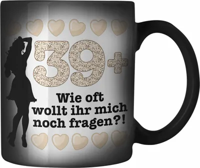 Produktbild von Trendation - 40. Geburtstag Frauen Farbwechsel Zauber-Tasse Geschenk Geschenkidee 40er Geburtstag Spruch Perfektion Mama Mutter (Schwarz)
