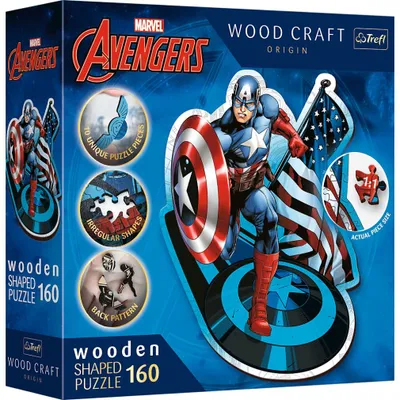 Immagine prodotto di Trefl Holz Puzzle Marvel Avengers - Captain America, 160 Teile, 20194