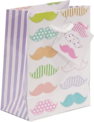 Produktbild von Puckator Moustache Geschenktasche -  11 X 6 X 14 cm