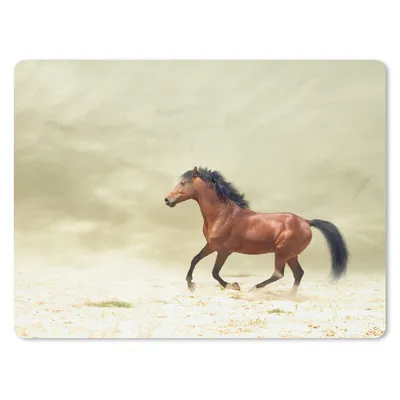 Produktbild von MuchoWow® Mauspad Mousepad Pferd - Stoff - Sand 40x30 cm - Mousepads - Maus Mat - Pad - Mausunterlage - Anti Rutsch
