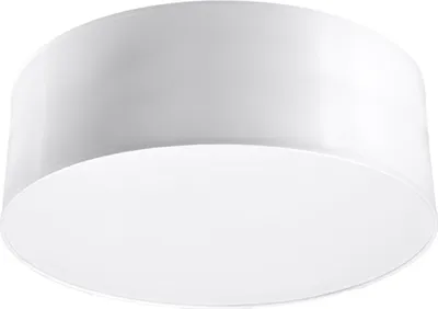 Immagine prodotto di Lampada da soffitto rotonda PIAZZA bianca 1xE27x15W in plastica, dimensioni: 11x25x25 cm, IP20, Pure Lume