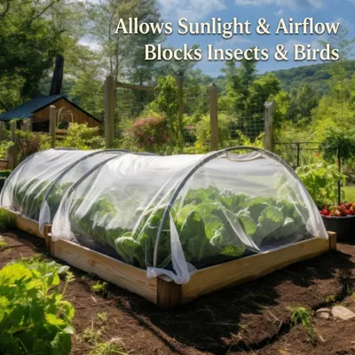 Immagine prodotto di Rete protettiva per insetti, dimensioni 3x3 metri, ideale per orti, per proteggere da uccelli e insetti, rete da giardino