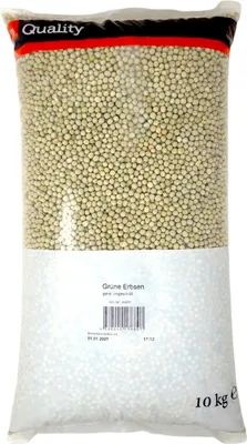 Produktbild von TGQ Grüne Erbsen 10 kg getrocknet Vorrat Gastro Großpackung