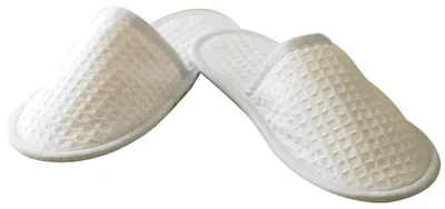 Produktbild von Towel City - Pantoffeln für Herren/Damen Uni, Waffelstoff LT4762 (42 EU - 45,5 EU) (Weiß)