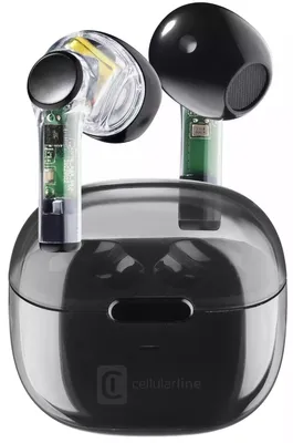 Obrázok produktu pre Cellularline 8018080448010, True Wireless Stereo (TWS), Hovor / hudba, 113 g, Slúchadlá s mikrofónom, Čierna