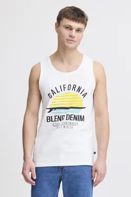 Produktbild von BLEND BHCali Herren Tank Top Sport-Shirt Muscle-Shirt mit Print Baumwollmischung Regular fit