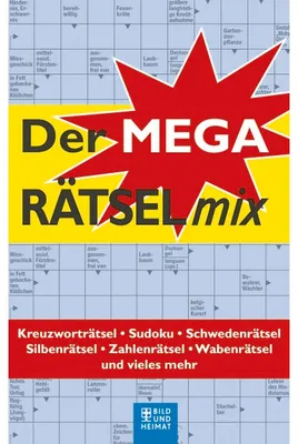 Image de Rätselbuch Mega Rätselmix, 160 Seiten, Taschenbuch mit Kreuzworträtseln und Sudoku