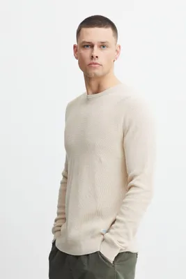 Produktbild von Blend BHCodford Herren Strickpullover Feinstrick Pullover mit Rundhalsausschnitt O-Neck Meliert