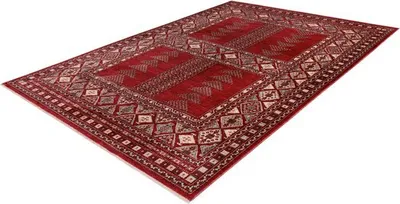 Produktbild von Lalee Dakar Klassischer Orientteppich Traditioneller Afghanischer Teppich 120x170 cm Rot