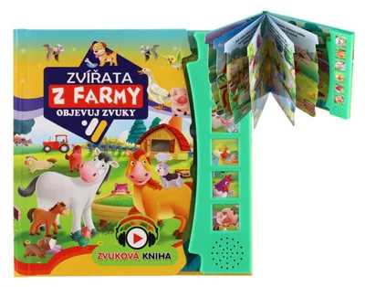 Obrázek produktu pro Zvuková knížka Zvířátka na farmě Objevuj zvuky CZ verze 19x19,5cm
