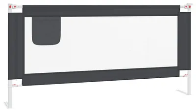 Immagine prodotto di vidaXL Protezione letto bambino grigio scuro 190x25 cm tessuto